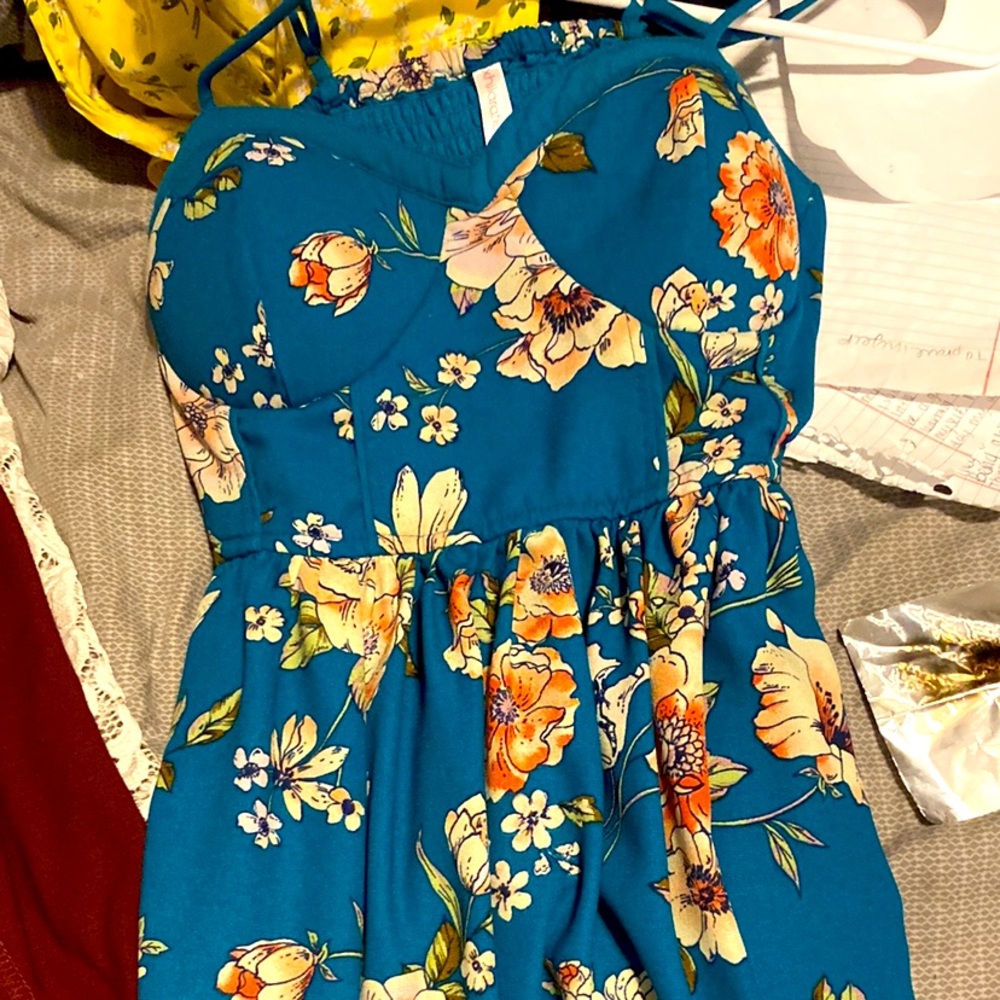 Blue colorful cute dress